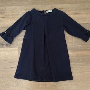 Zara Kids Girls Classic Textured Stretchy Dress Navy Size 9-10